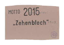 Motto 2015: Zehenblech